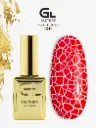 GL 3049 GOLD Gel Polish Craquelure Red 15 