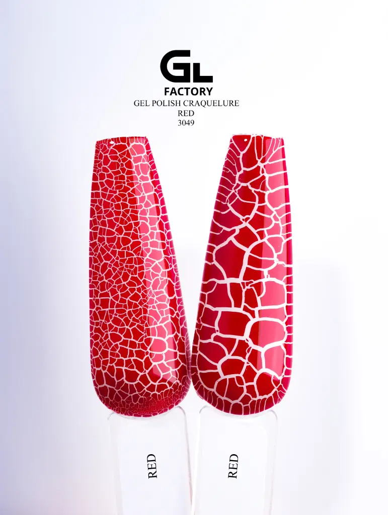 GL 3049 Gel Polish Craquelure Red 15 