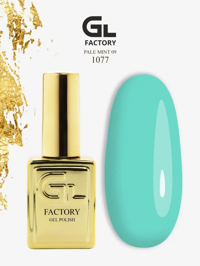 GL 1077 GOLD Gel Polish Pale Mint 09 15g TPO FREE
