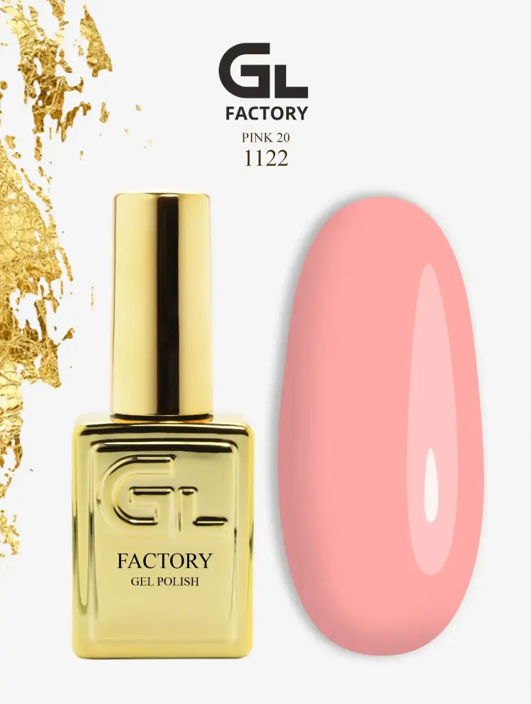 GL 1122 GOLD Gel Polish Pink 20 15g TPO FREE