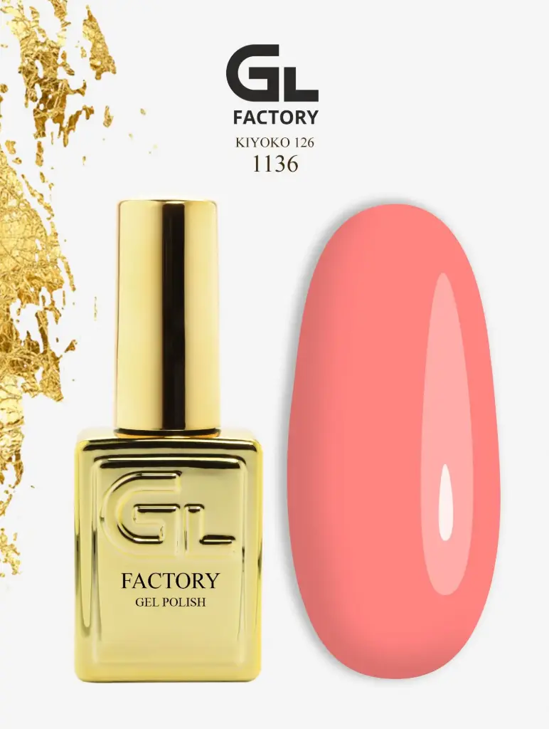 GL 1136 GOLD Gel Polish KiYOKO 126 15g TPO FREE