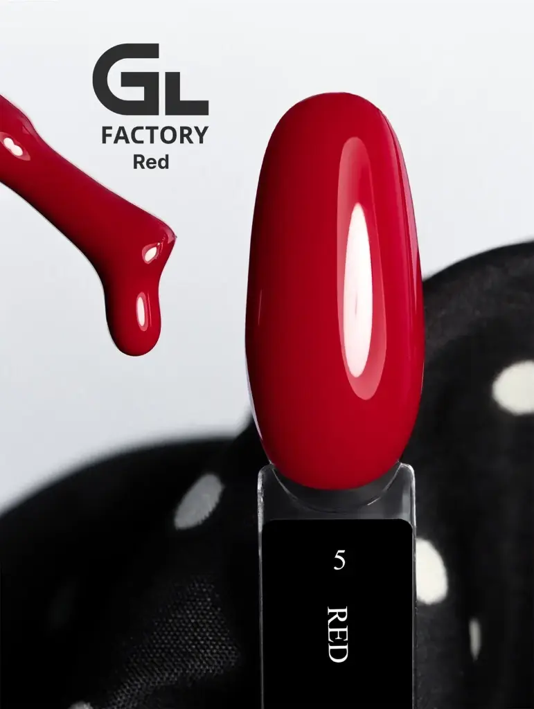GL 1189 BLACK Gel Polish Red 05 15g TPO FREE