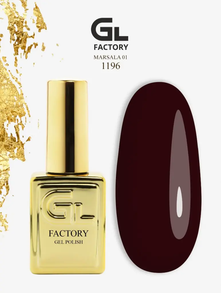 GL 1196 GOLD Gel Polish Marsala 01 15g TPO FREE
