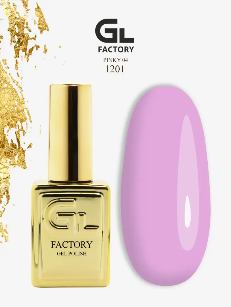 GL 1201 GOLD Gel Polish Pinky 04 15g TPO FREE