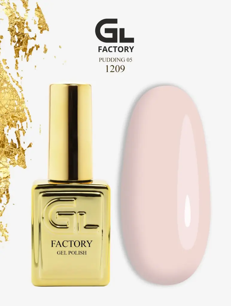 GL 1209 GOLD Gel Polish Pudding 05 15g TPO FREE
