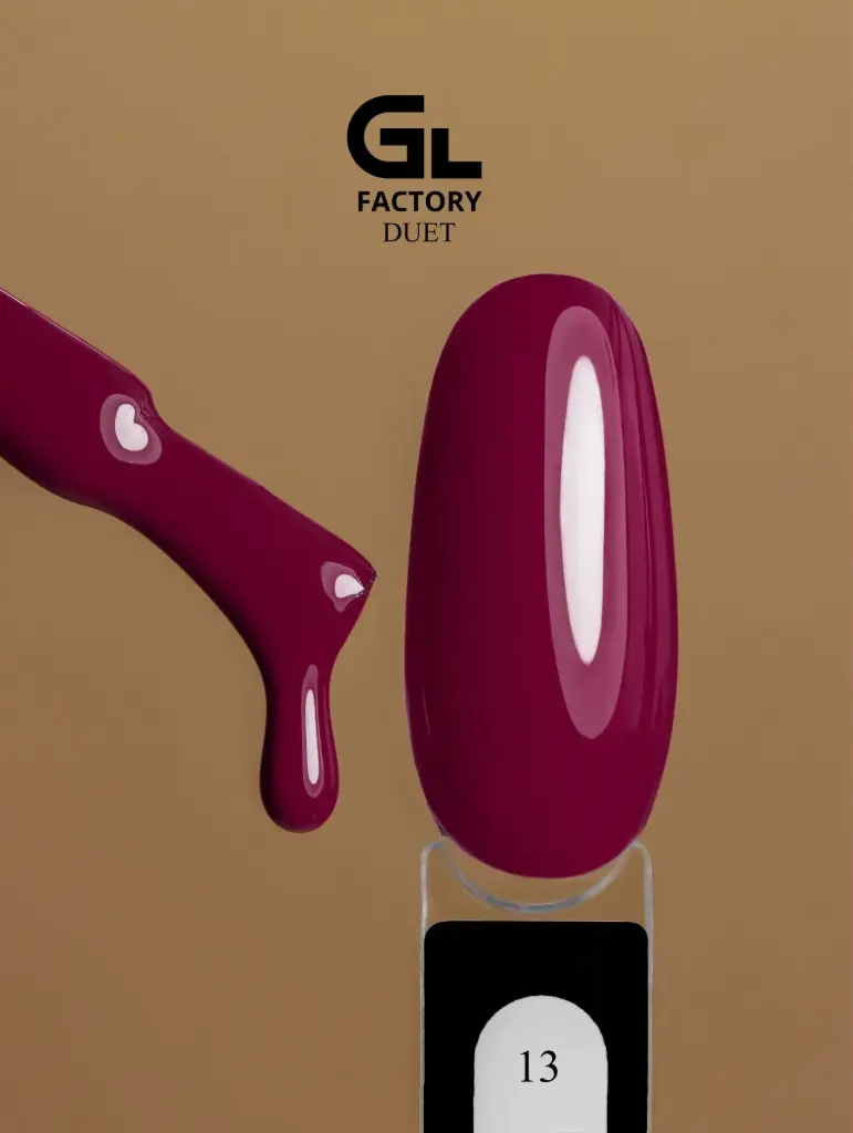 GL 2029 BLACK Gel Polish Duet 13 15g TPO FREE