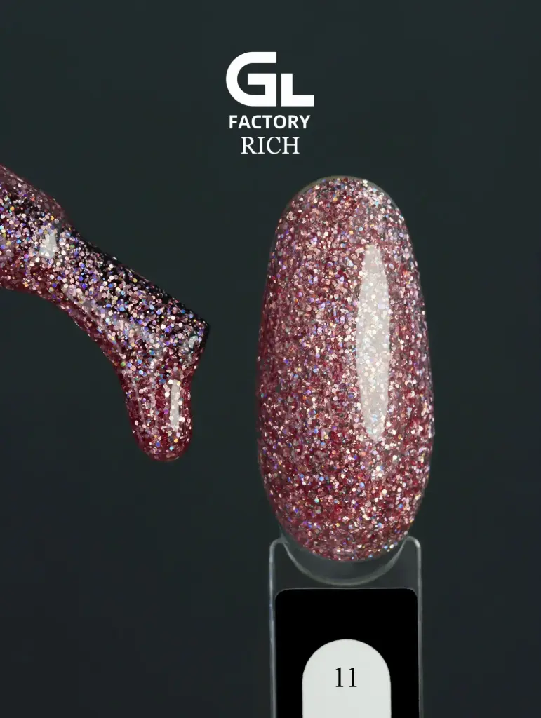 GL 2031 BLACK Gel Polish Rich 11 15g TPO FREE