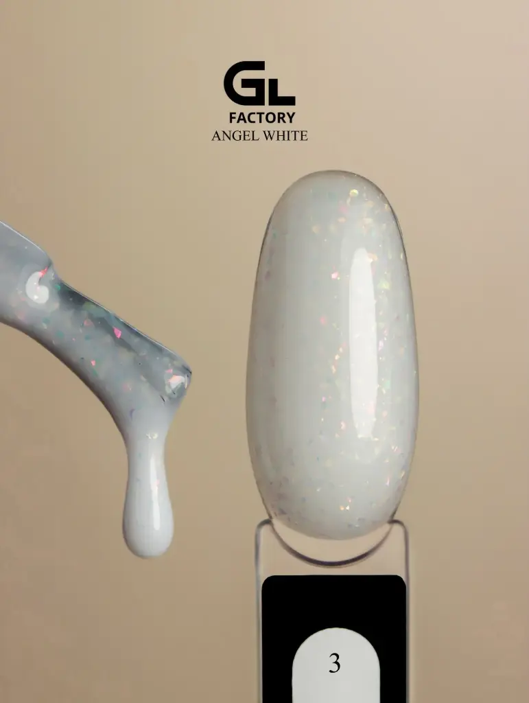 GL 2083 BLACK Gel Polish Angel White 03 15g TPO FREE