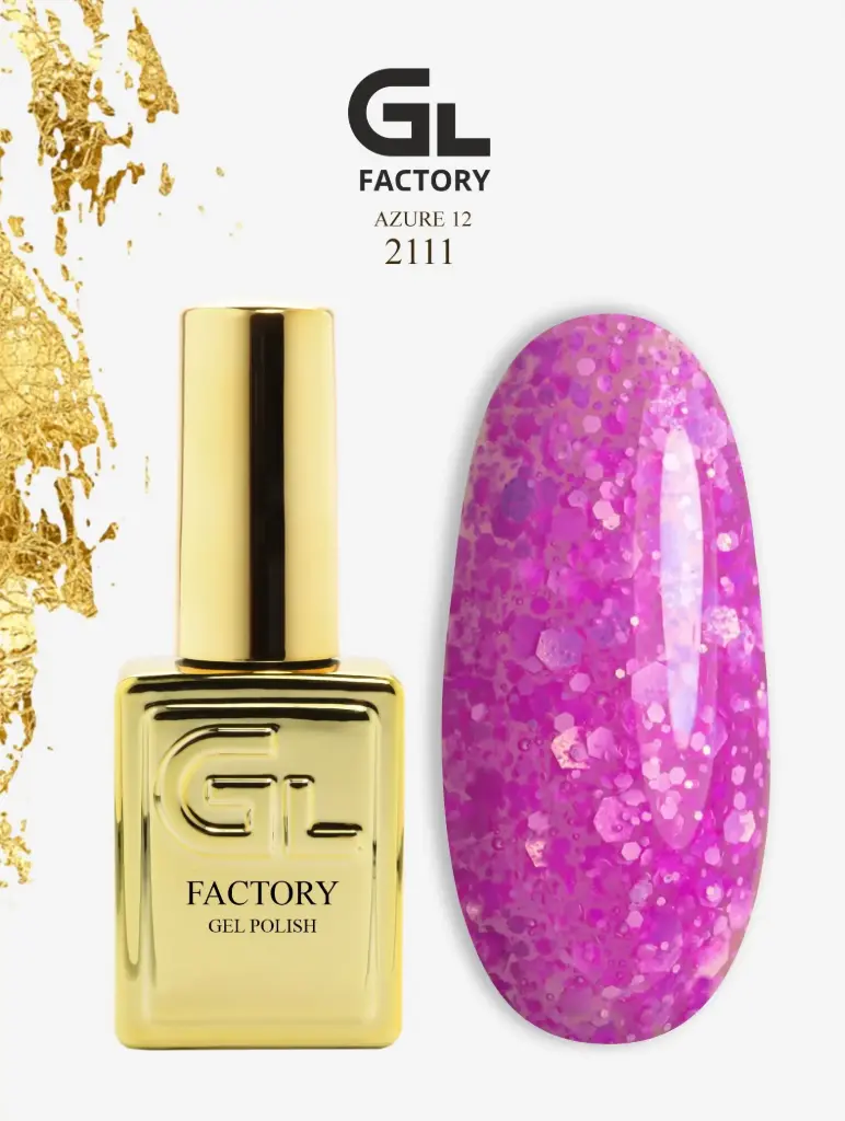 GL 2111 GOLD Gel Polish Azure 12 15g TPO FREE