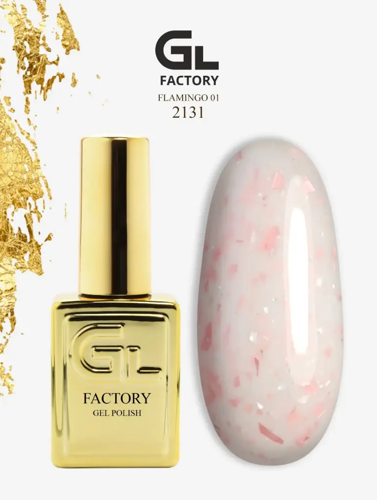 GL 2131 GOLD Gel Polish Flamingo 01 15g TPO FREE
