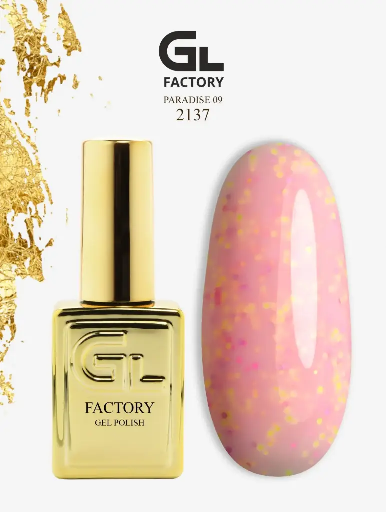 GL 2137 GOLD Gel Polish Paradise 09 15g TPO FREE