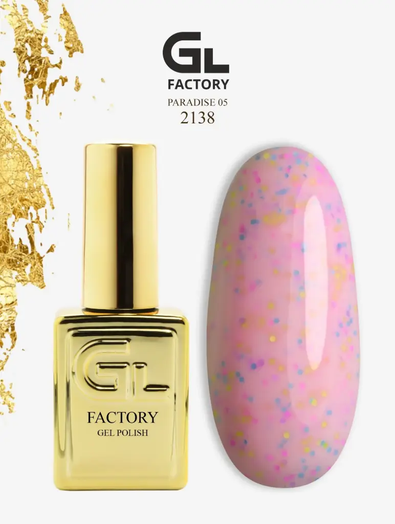 GL 2138 GOLD Gel Polish Paradise 05 15g TPO FREE