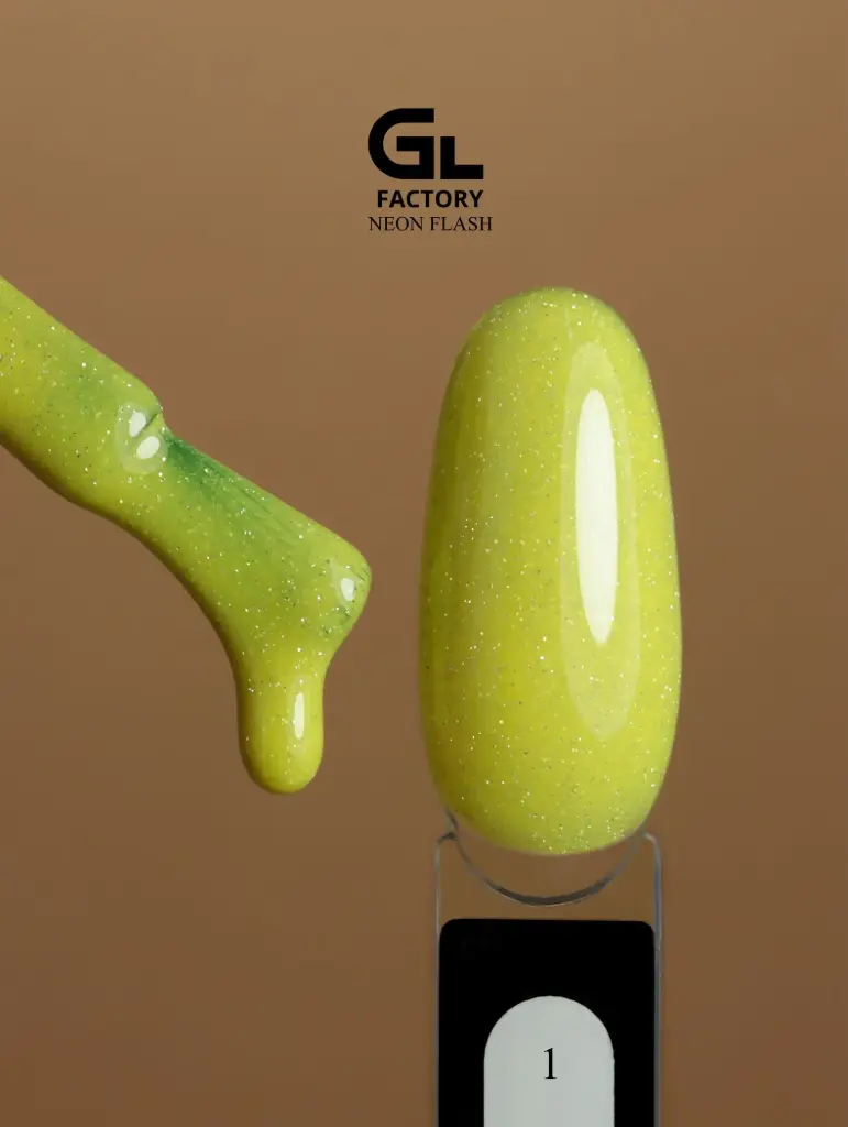 GL 2152 BLACK Gel Polish Neon Flash 01 15g TPO FREE