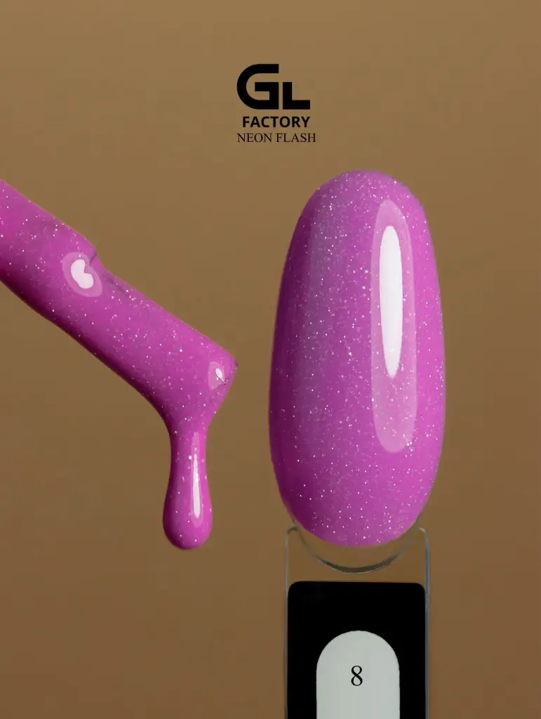 GL 2155 BLACK Gel Polish Neon Flash 08 15g TPO FREE