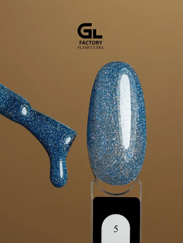 GL 2163 BLACK Gel Polish Flash Ultra 05 15g TPO FREE