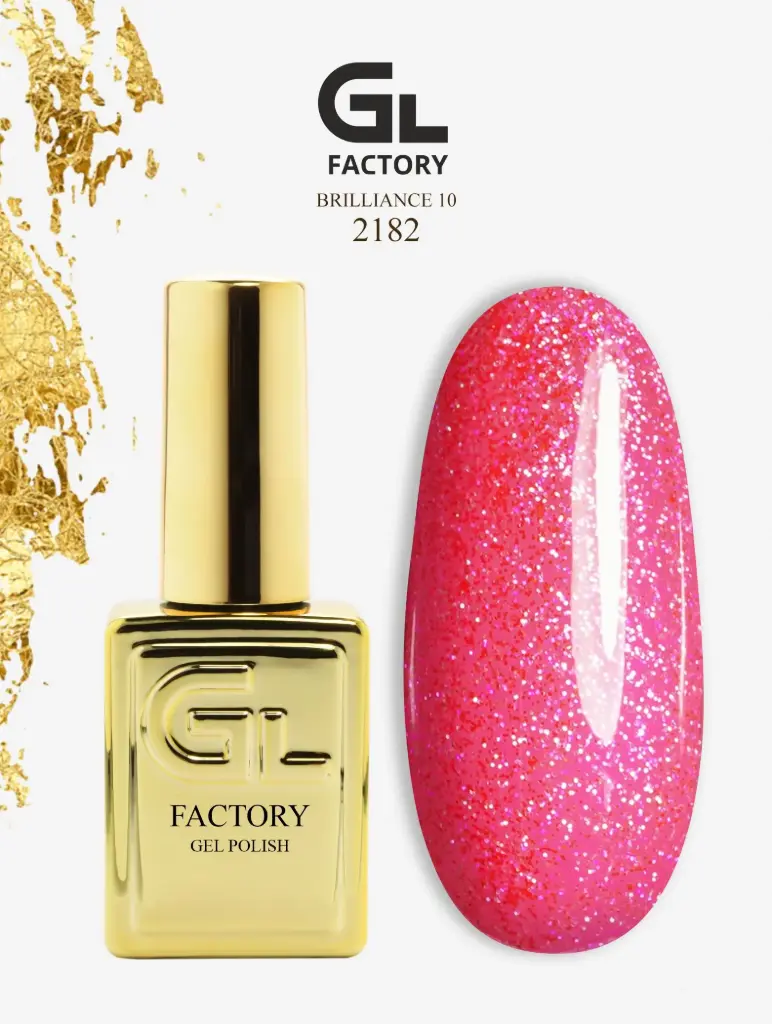 GL 2182 GOLD Gel Polish Brilliance 10 15g TPO FREE