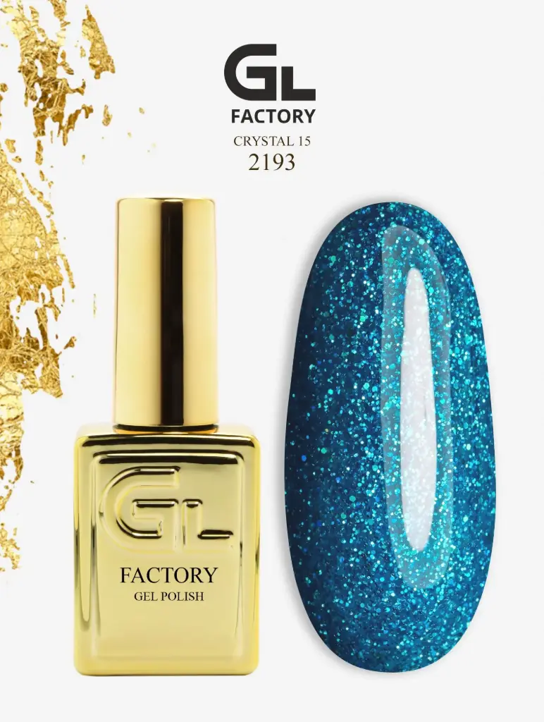 GL 2193 GOLD Gel Polish Crystal 15 15g TPO FREE