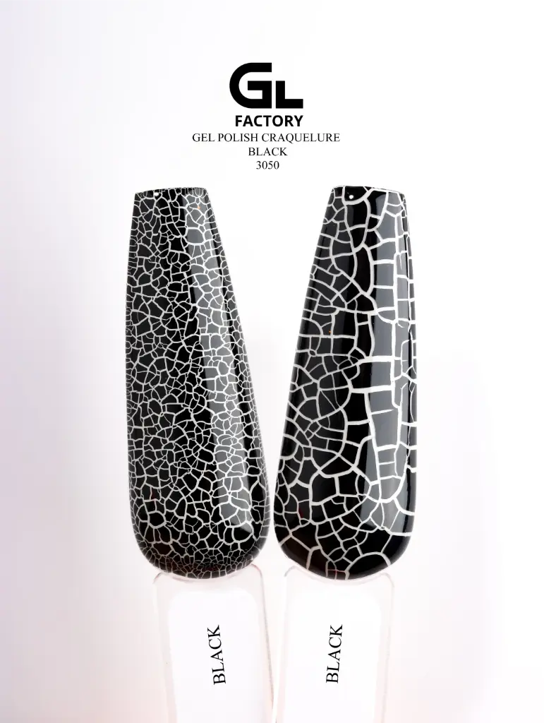 GL 3050 BLACK Gel Polish Craquelure Black 15g TPO FREE