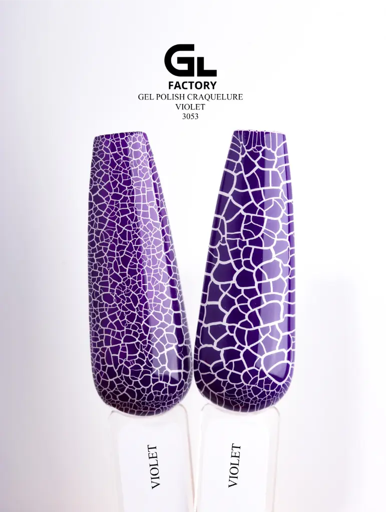 GL 3053 BLACK Gel Polish Craquelure Violet 15g TPO FREE