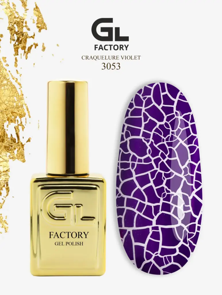 GL 3053 GOLD Gel Polish Craquelure Violet 15g TPO FREE