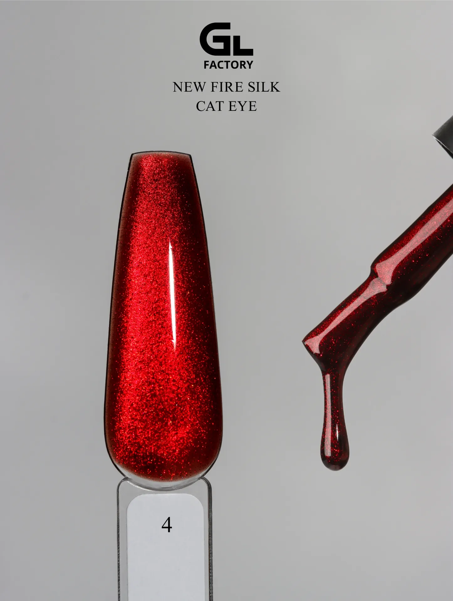 GL 3160 BLACK Gel Polish Fire Silk Cat Eye 04 15g TPO FREE