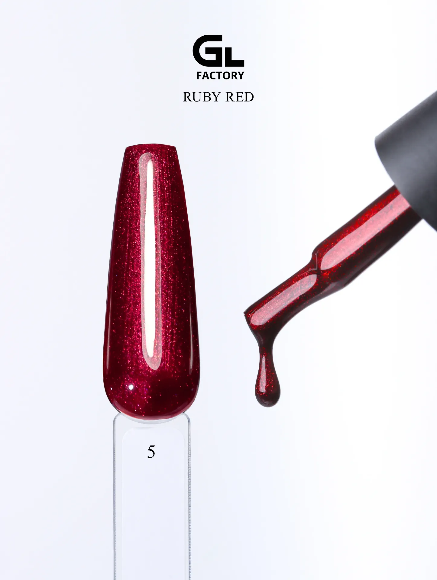 GL 3179 BLACK Gel Polish Ruby Red 05 15g TPO FREE