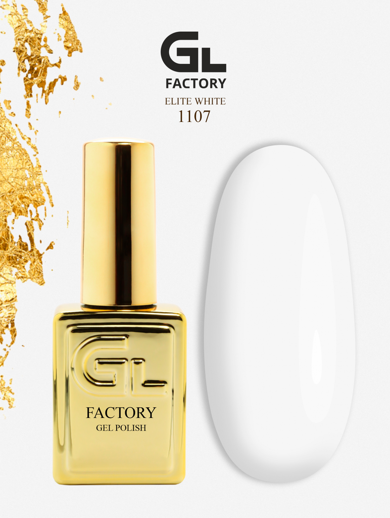 GL 1107 GOLD Gel Polish Elite White 15