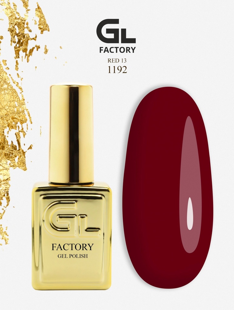GL 1192 GOLD Gel Polish Red 13 15
