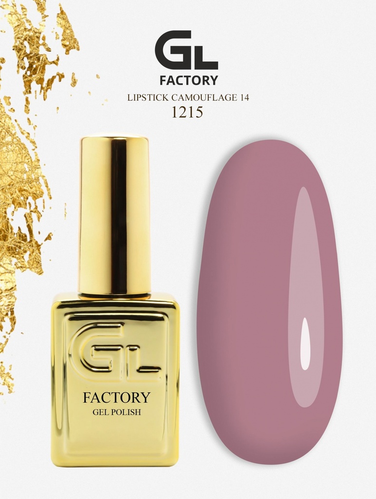 GL 1215 GOLD Gel Polish Lipstick Camouflage 14 15