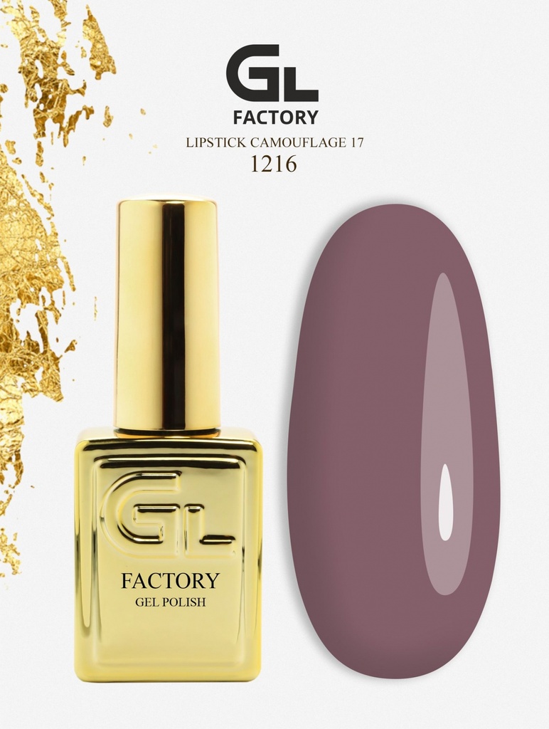 GL 1216 GOLD Gel Polish Lipstick Camouflage 17 15