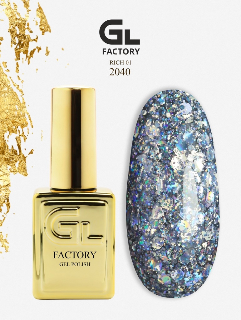 GL 2040 GOLD Gel Polish Rich 01 15