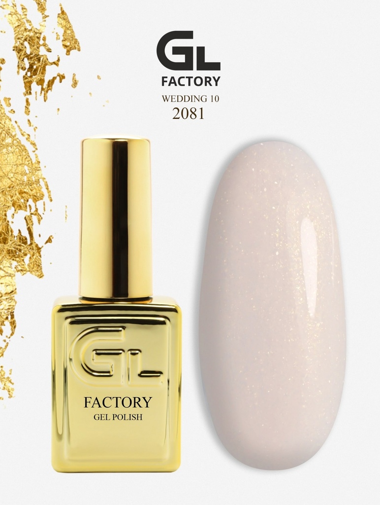 GL 2081 GOLD Gel Polish Wedding 10 15