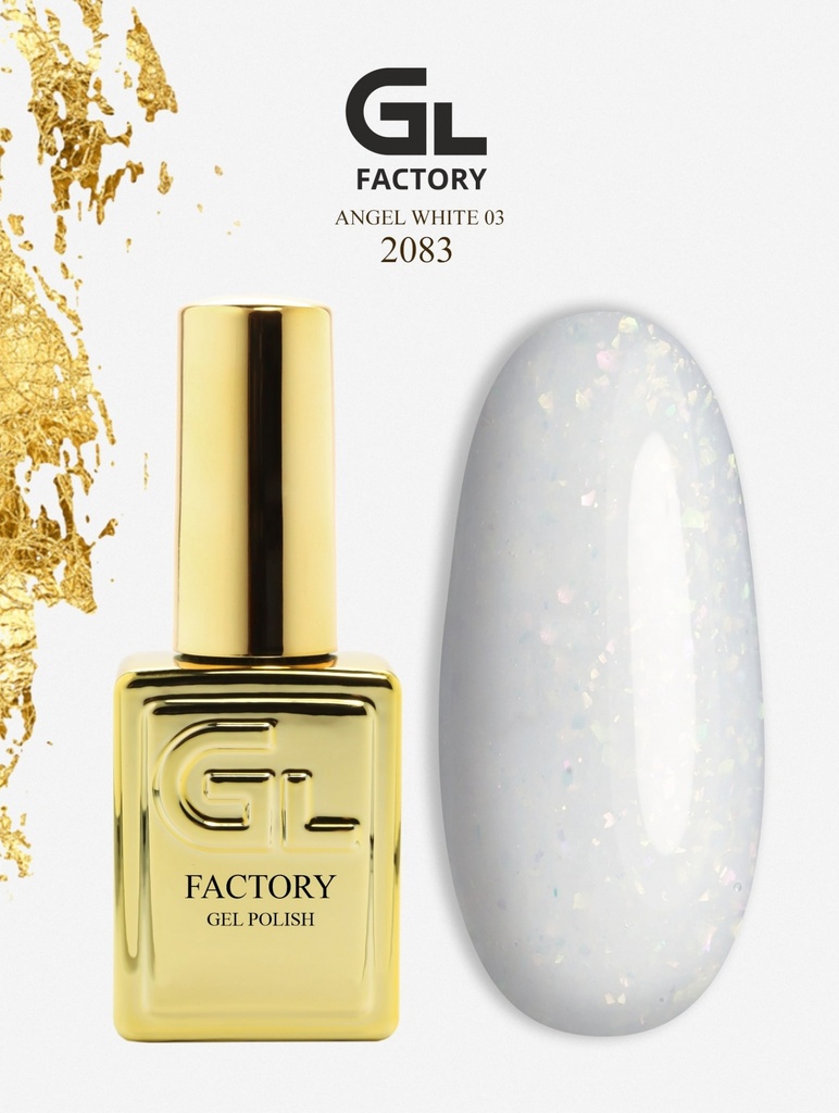 GL 2083 GOLD Gel Polish Angel White 03 15