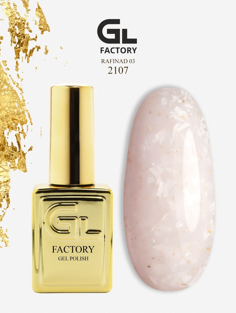 GL 2107 GOLD Gel Polish Rafinad 03 15