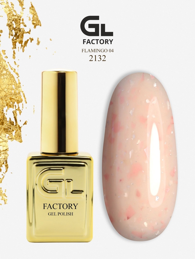 GL  2132 GOLD Gel Polish Flamingo 04 15