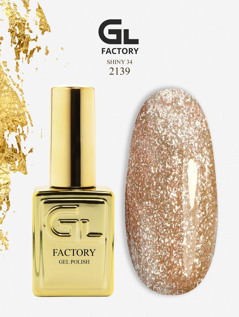 GL 2139 GOLD Gel Polish Shiny 34 15