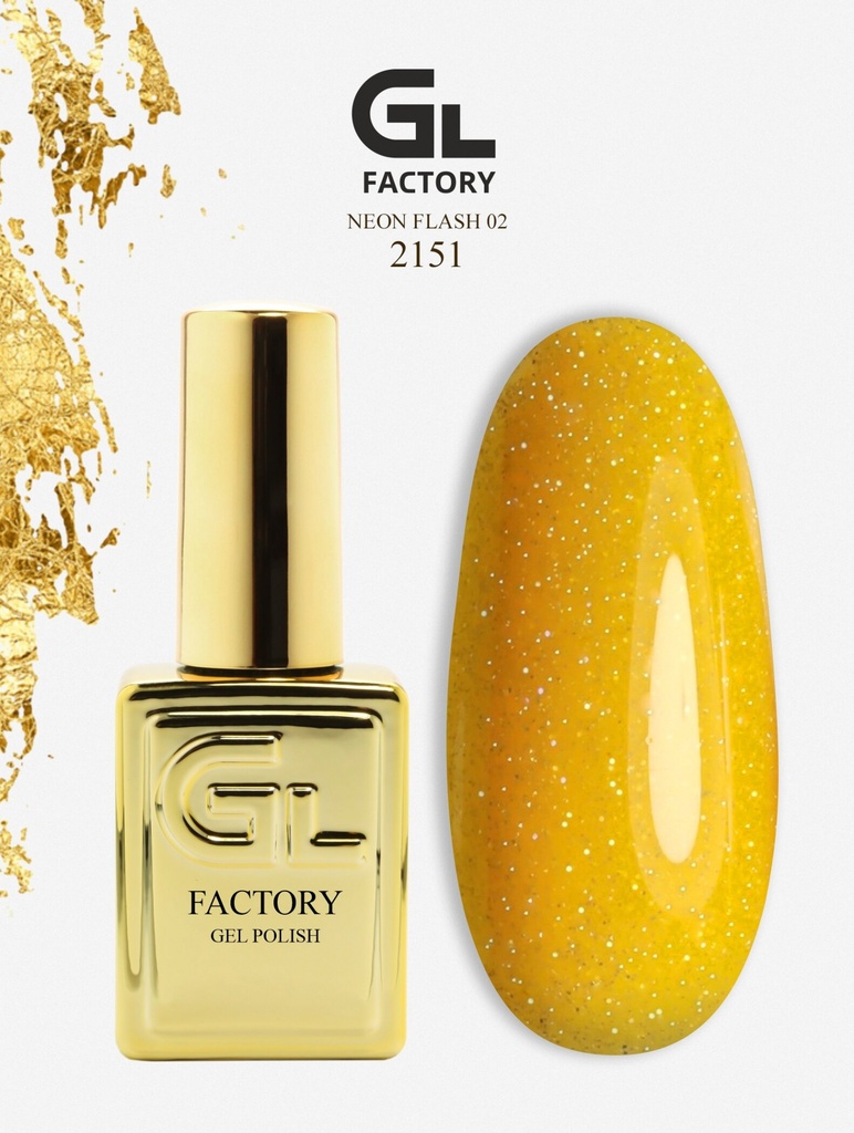 GL 2151 GOLD Gel Polish Neon Flash 02 15