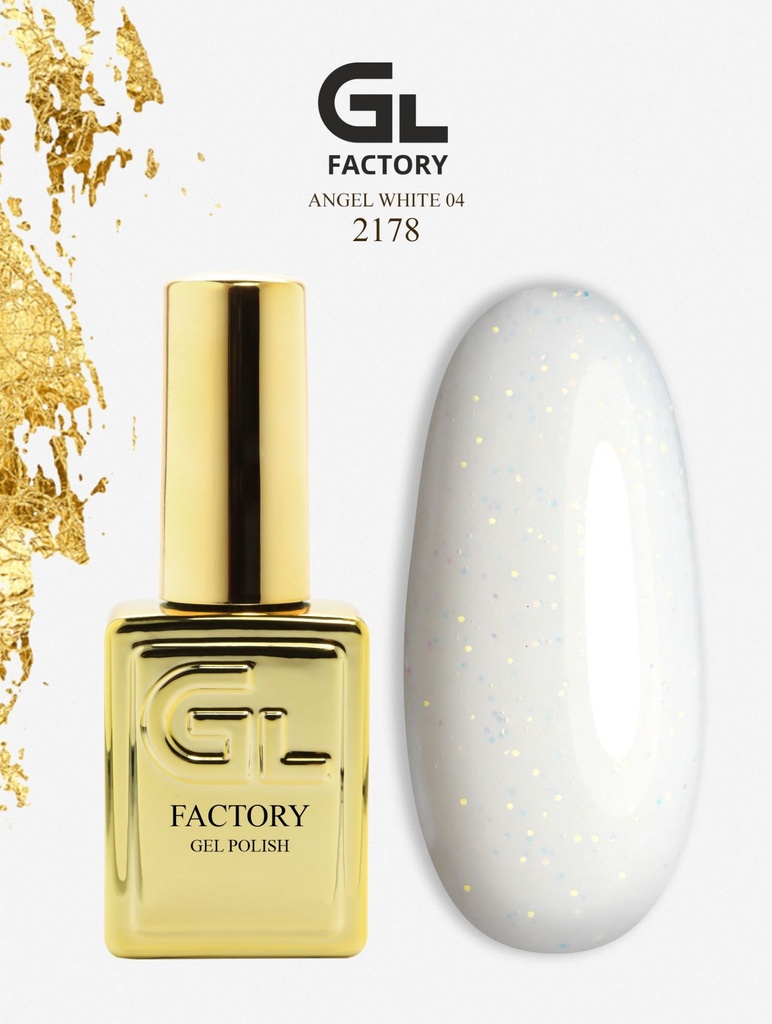 GL 2178 GOLD Gel Polish Angel White 04 15