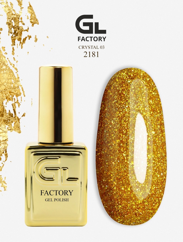 GL 2181 GOLD Gel Polish Crystal 03 15