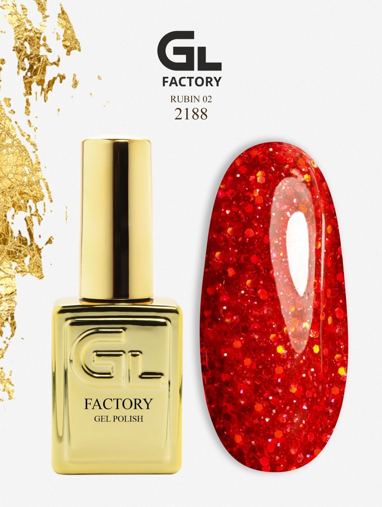 GL 2188 GOLD Gel Polish Rubin 02 15