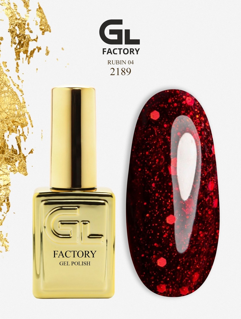 GL 2189 GOLD Gel Polish Rubin 04 15