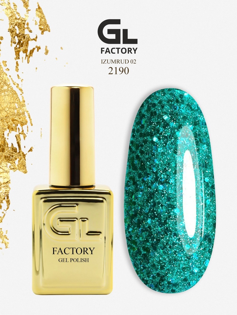 GL 2190 GOLD Gel Polish Izumrud 02 15