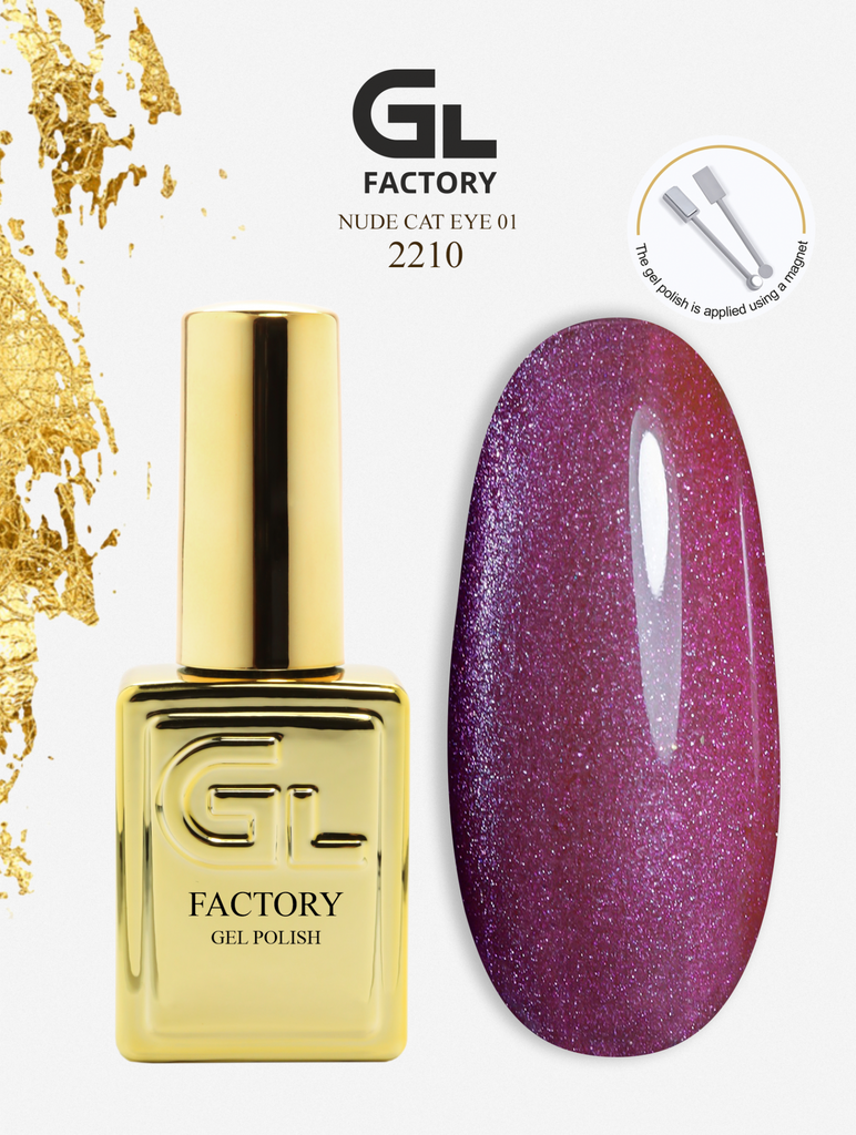 GL 2210 GOLD Gel Polish Nude Cat Eye 01 15g