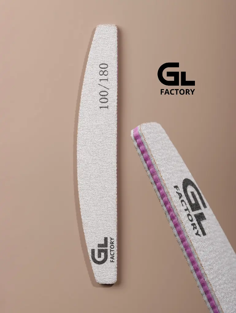 Nail File Grit 100/180 Half moonscape shape