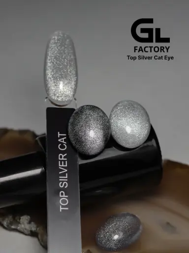 GL 3111 BLACK Top Silver Cat Eye 15g TPO HEMA FREE