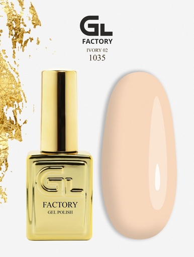 GL 1035 GOLD Gel Polish Ivory 02 15