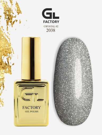 GL 2038 GOLD Gel Polish Crystal 02 15