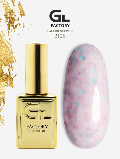 GL 2128 GOLD Gel Polish Kaleidoscope 10 15