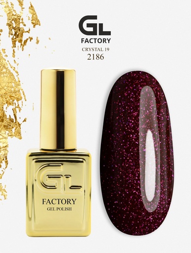 GL 2186 GOLD Gel Polish Crystal 19 15