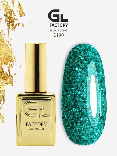 GL 2190 GOLD Gel Polish Izumrud 02 15